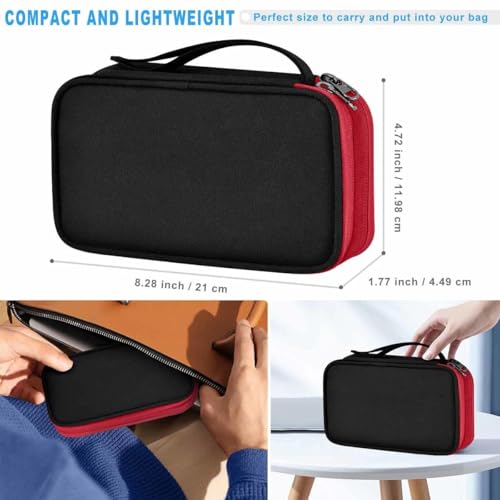 ZINMARK Slim Expandable Laptop Backpack with Small Case for 15-16 inch Notebooks,Water Resistant Computer Bag for College Business for Men Women，Black Red - color: Black Red
