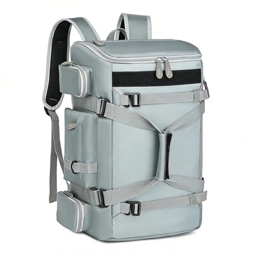 Snowboard Skateboard Duffle Bag Backpack for Men Women, 50L Waterproof Sports Gym Bag Carry On Backpack Weekender Overnight for Travel Hiking Camping Fitness Deep Grey - color: Z01-Dark Grey
