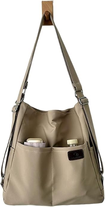 Women's Convertible Backpack-Water-Resistant Nylon Travel Bag-Large Capacity Shoulder Tote Convertible Backpack