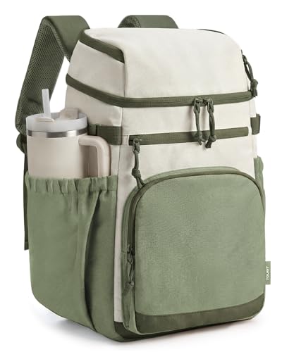 TOURIT Backpack Cooler Leak Proof 28 Cans Cooler Backpack Insulated Waterproof Cooler for Men and Women, Picnic, Hiking, Work, Trip - color: Forest Green