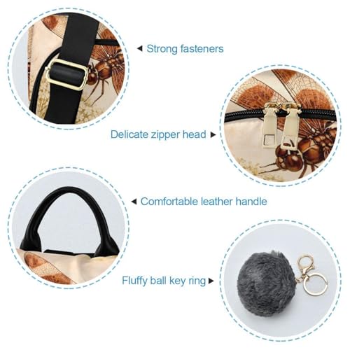 ALAZA Watercolor Retro Dragonfly Dandelion Backpack Purse with Adjustable Straps for Woman Ladies - color: Multi 3