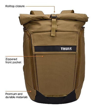Thule Paramount 24L Backpack - Commuter Backpack with Padded Laptop Sleeve - Fits 16" laptops and 12" Tablets - Thoughtful Layout and Organization - color: Nutria, size: 24L