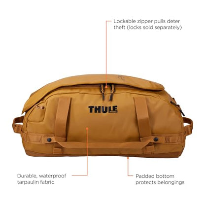 Thule Chasm Duffel bag, Weather-resistant materials, Easy packing, Converts to backpack, Internal pockets, Travel-ready - color: GOLDEN BROWN, size: 40L
