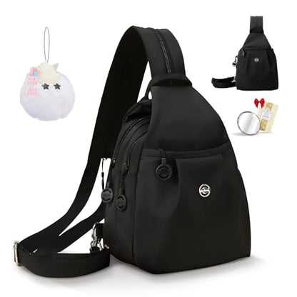 Waterproof 2-Way Mini Commuter Bag, Multi-Compartment Oxford Small Backpack, For Women, Collegeman, Commuter, Travel with Anti-Theft,Three in One Multifunctional Convertible Design(Black) - style: Black
