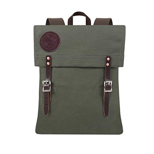 Duluth Pack Scout Pack – Compact Canvas Backpack for Hiking, Travel & Daily Use – Made in USA (Olive Drab) - color: Olive Drab