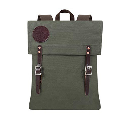 Duluth Pack Scout Pack – Compact Canvas Backpack for Hiking, Travel & Daily Use – Made in USA (Olive Drab) - color: Olive Drab