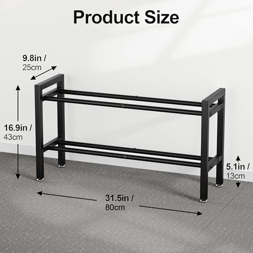 Dumbbell Rack 2-Tier Adjustable Weight Rack For Home Gym Dumbbells Kettlebell (Rack Only) - size: 31IN（L）