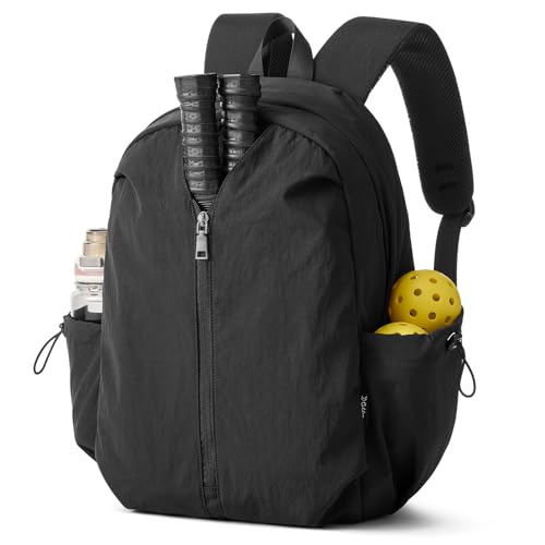 G4Free 20L Pickleball Bag for Women, Pickleball Paddle Backpack with Fence Hook, Work Travle Bag with 15" Laptop Compartment-Black - color: Black