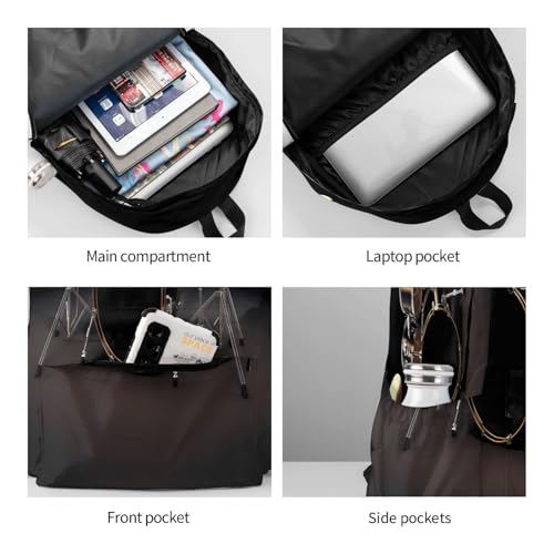 Cool Drum Set Travel Backpack for Men Women 15.6 inch Laptop Backpack Casual Daypack for Weekender - color: Cool Drum Set