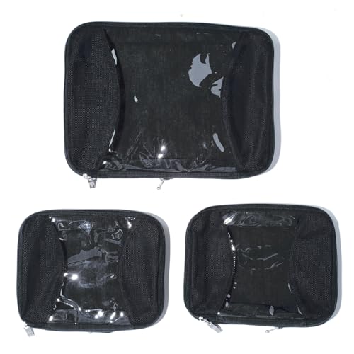 Baggallini Compression Cube 3-piece set - Lightweight Compression Packing Cubes for Travel - color: Black