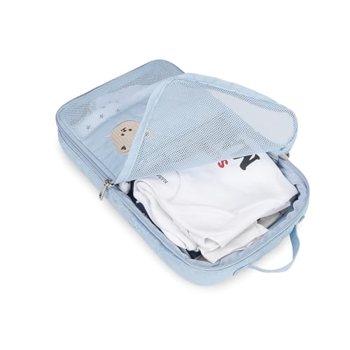 Baby Diaper Bag Organizer Pouches - 2 Pack Waterproof Pod Hanging Diaper Bag Cute Bear Mesh Bag Reusable, Washable or Baby Cloth Diapers (Pink&Blue) - color: Pink&Blue