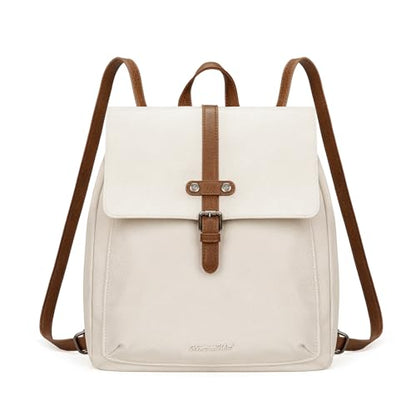 Montana West Backpack Purse for Women Casual Daypack Convertible Crossbody Backpack for Travel Work - color: Beige