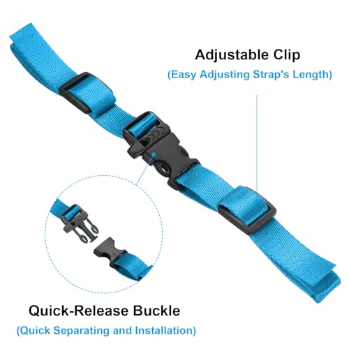 PATIKIL Backpack Belt Strap, 2 Pack Nylon Webbing Adjustable Replacement Waist Strap with Quick-Release Buckle for Pack Backpack Luggage Bags, Blue - color: Blue