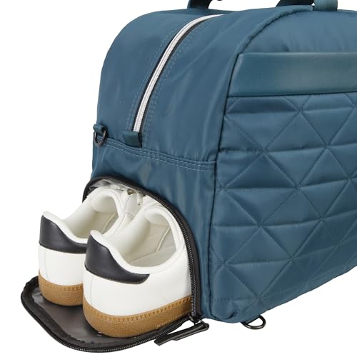 Kenneth Cole REACTION Emma 15" Convertible Duffel Carry On for Gym and Travel Bag, Deep Teal - color: Deep Teal, size: Carry-On 15-Inch