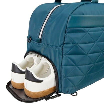 Kenneth Cole REACTION Emma 15" Convertible Duffel Carry On for Gym and Travel Bag, Deep Teal - color: Deep Teal, size: Carry-On 15-Inch