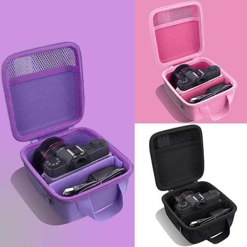 Camera Case for VJIANGER/VETEK/NIKICAM/Yatao 4K Vlogging Camera,Carrying Case Holder for 4K Vlogging Camera and Accessories(Purple Case) - color: Purple Case