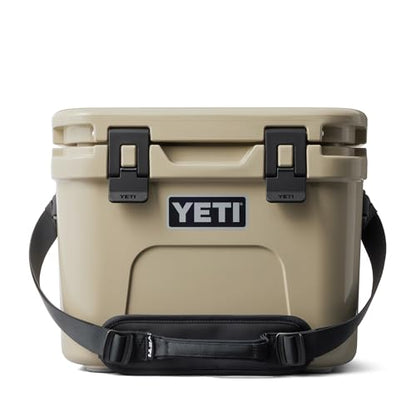 YETI Roadie 15 Hard Cooler with DoubleDuty Shoulder Strap - color: Tan