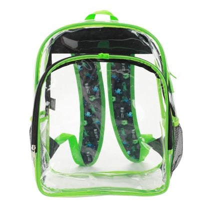 BIOWORLD Unisex Minecraft Creeper 5- Piece Backpack set (Little Kid/Big Kid), Green, One size - color: 5-pc Minecraft Green, size: 16 Inches