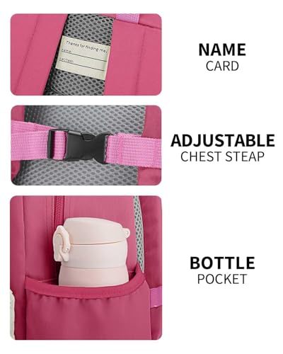 Toddler Backpack for Boys 2-5: Preschool Kindergarten 13" Daycare Backpacks Fit A4 Folder - color: Milk Strawberry, style: Ages 2-5 (13" H Fit A4 Folder)