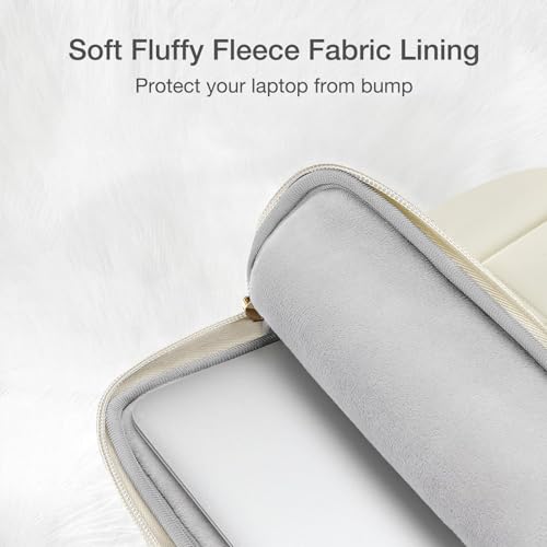 MOSISO Laptop Case 13.3 inch,13-13.3 inch Puffy Laptop Sleeve Compatible with MacBook Air 13 13.6/Neo/Pro 13/Pro 14,HP Dell ASUS,Twelve Square Quilted Bag with Vertical Pocket&Small Case, Sand - color: Sand, size: 13.3 inch