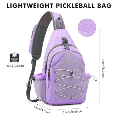 G4Free Pickleball Sling Bag for Women - Lightweight Crossbody Sports Bag - color: Purple