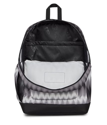 JanSport Cross Town Plus Backpack - Large Main Compartment, Side Water Bottle Pocket, 15-Inch Padded Laptop Sleeve - Digi Tie Dye Black - color: Digi Tie Dye Black