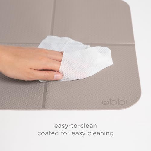 Ubbi On-The-Go Diaper Changing Baby Mat, Soft and Comfortable Diaper Bag Accessory Must Have for Newborns, Easy to Clean, Portable Folding Pad, Baby Traveling Accessories, Taupe - size: One Size, style: Taupe Changing Mat