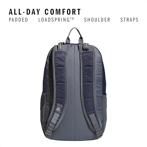 adidas Excel 7 School Backpack for Laptop, Gym and Travel, 34L, Shadow Navy/Onix Grey/Rose Gold/7, OSFA - color: Shadow Navy/Onix Grey/Rose Gold/7, size: One Size