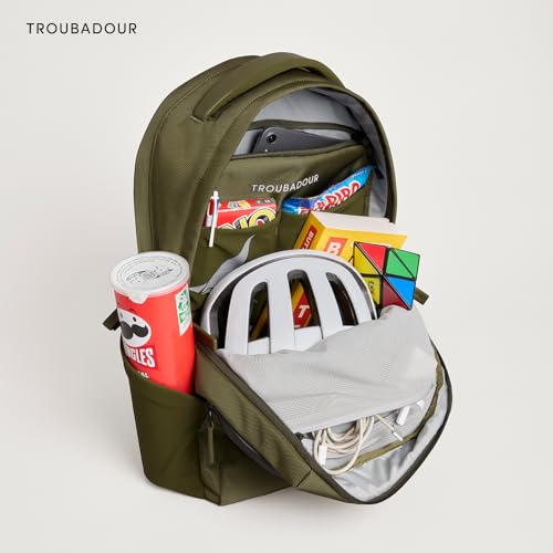 Troubadour Neo Backpack - 22L Lightweight Laptop Backpack - Ergonomic & Water Resistant - Versatile Style for Work and Travel - Bronzed Olive - color: Bronzed Olive
