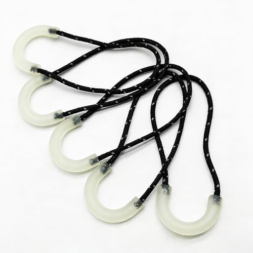 20 Pcs Self Luminous Zipper Pulls,Glow in The Dark Zipper Pulls Head for Outdoor Mountaineering Camping Easy-to-Find Heads for Backpacks, Jackets, Luggage (U-Shaped) - size: U-Shaped