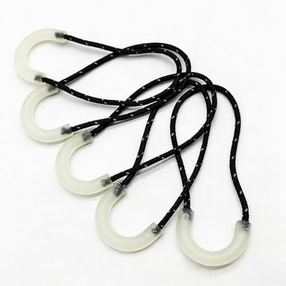 20 Pcs Self Luminous Zipper Pulls,Glow in The Dark Zipper Pulls Head for Outdoor Mountaineering Camping Easy-to-Find Heads for Backpacks, Jackets, Luggage (Square+U-Shaped) - size: Square+U-Shaped