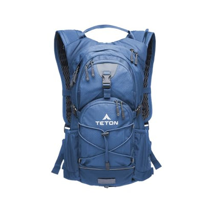 Teton Oasis/Trailrunner Hydration Backpack – Lightweight Water Pack with 2L/3L Bladder for Hiking, Running, Cycling, Biking 18L/22L Sizes – Sewn-in Rain Cover – Fits Men and Women - color: High Tide, size: 18 Liters
