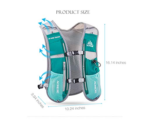 5L Lightweight Running Backpack Outdoor Sports Trail Racing Marathon Hiking Fitness Bag Hydration Vest Pack - color: Orange +1.5L Water Bladder