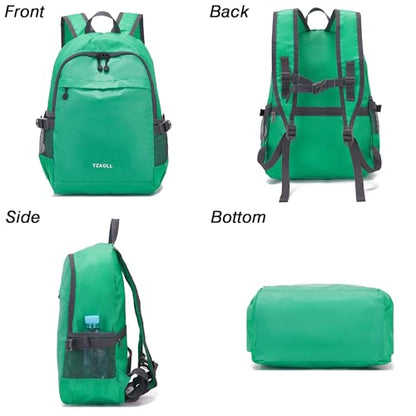 YZAOLL 20L Small Hiking Backpack Lightweight Day Packs, Packable Backpack for Women Men Travel Camping Vacation,LQing - color: A-20l-qing