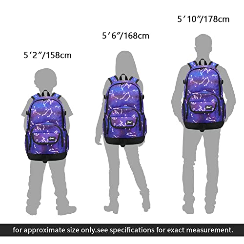 rickyh style School Backpack Travel Bag for Men & Women Lightweight College Back Pack with Laptop Compartmen - color: 04 Constellation