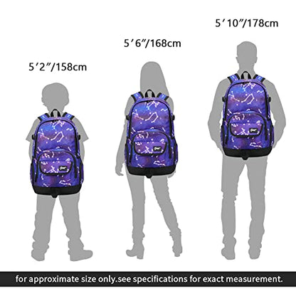rickyh style School Backpack Travel Bag for Men & Women Lightweight College Back Pack with Laptop Compartmen - color: 04 Constellation
