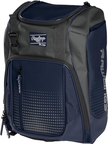 Rawlings | FRANCHISE Backpack Equipment Bag | Baseball/Softball | Rec/Travel | Multiple Styles - color: Navy
