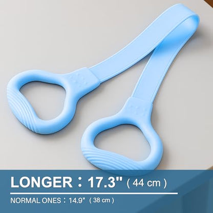 LEZER Figure 8 Resistance Band, Fitness Elastic Rope, Execrise Workout for Arm, Back, Chest and Shoulder, Yoga, Pilates, Stretching, Physical Therapy Equipment - style: Blue；20 lbs