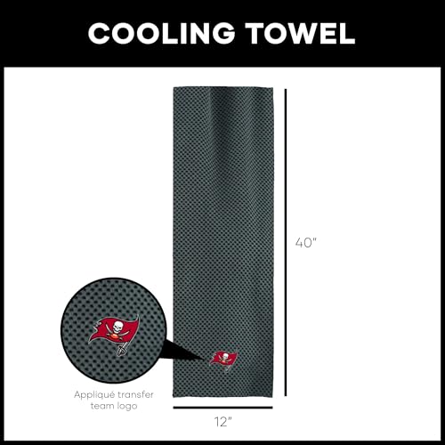 Northwest NFL Tampa Bay Buccaneers Cooling Towel, 12" x 40", Charcoal - color: Tampa Bay Buccaneers