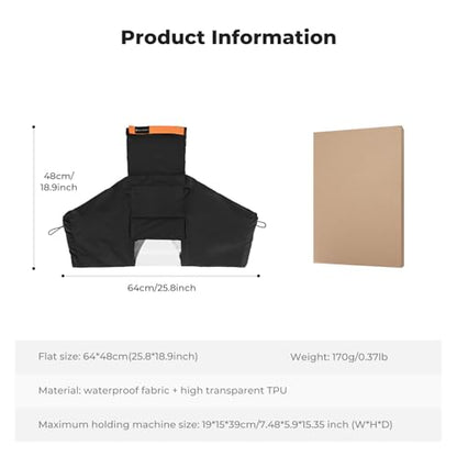 K&F Concept Camera Rain Cover, Waterproof Camera Cover for Nikon Canon Sony DSLR/Mirrorless Cameras & Lenses, Professional Raincoat with Anti-Fog Window & Waterproof Zipper, Camera Rain Sleeves
