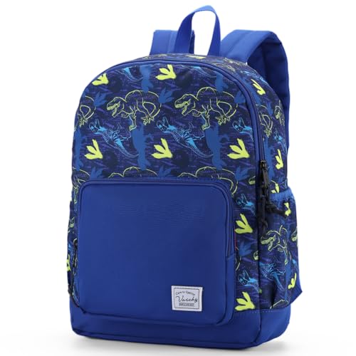 VASCHY Kids backpacks, Cute Lightweight Water Resistant Preschool Backpack for Boys and Girls Chest Strap | Cute - color: Navy Dinos, size: Small (4-6 Yrs) - 15'' H