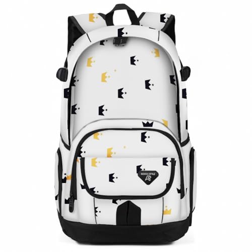 rickyh style School Backpack Travel Bag for Men & Women Lightweight College Back Pack with Laptop Compartmen - color: 04hbg