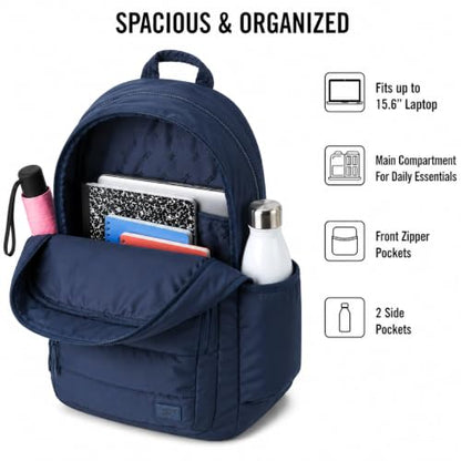 Reebok Backpack - Multipurpose Lightweight Carry On Everyday Laptop Gym Travel Commuter Backpack, Skyler Blue - color: Skyler Blue