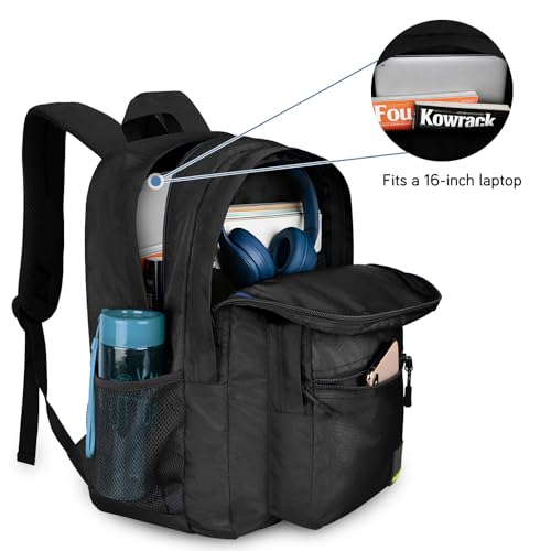 Goloni Lightweight Laptop Backpack 1.1Lbs, 26L Wear-Resistant Water Resistant Backpack with Laptop Compartment for Men Women - color: Black