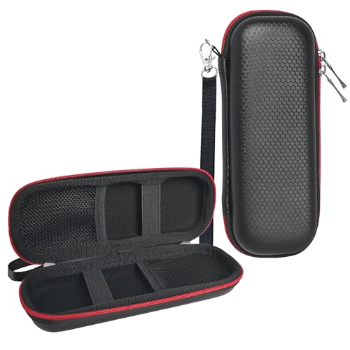 Wolfteeth Portable Pen Battery Case Storage Smell Proof Container Hard Shell EVA Cord Organizer Electronics Organizer Travel Case Pouch (Empty Only) Black