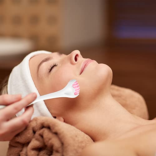 Tondiamo 2 Pcs Muscle Roller Gift Fascia Stick Cellulite Face Muscle Body Massage Roller Massage Tool for Relief Neck Arm Back Leg Body Deep Release(Pink,Silicone) - color: Pink, style: Silicone