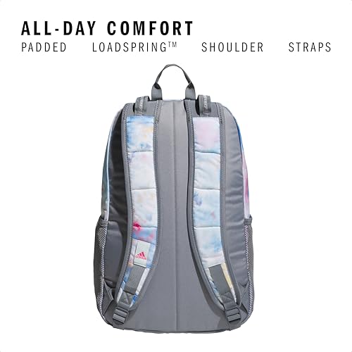 adidas Excel 7 School Backpack for Laptop, Gym and Travel, 34L, Tie Dye Wash Halo Mint Green/Grey/Pulse Magenta Pink/7, OSFA - color: Tie Dye Wash Halo Mint Green/Grey/Pulse Magenta Pink/7, size: One Size
