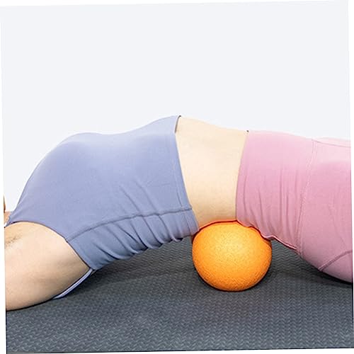Deep Tissue Massage Ball Peanut Dual Mobility Massager for Muscle Relief and Trigger Point Therapy Orange Fitness Massage Tool for Neck Back Shoulders Feet Sciatica and Stress