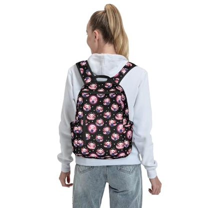 Compact Urban Commute Backpack Cute Axolotl Cherry Flower Blossom, Slim Fit Laptop Daypack for Office Business Casual Daily Wear Men Women - color: Picture (1183)