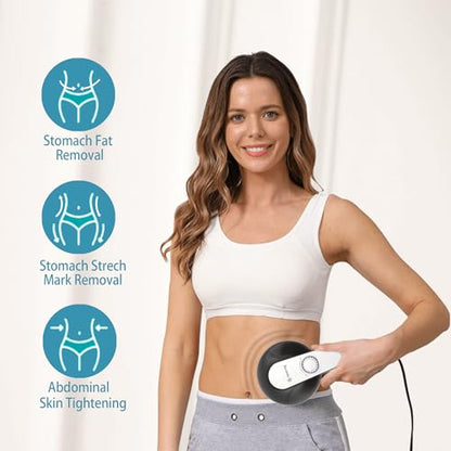 DS SAVORING Body Sculpting Machine, Handheld Cellulite Massager, Body Shaper for Women,Lymphatic Drainage Massage for Stomach Belly Thighs Arm Butts with 8 Massage Heads Attachment 2 Mesh Covers - style: 8 Heads
